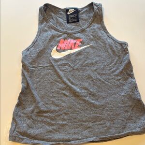 Nike Gray Tank Top with Pink Logo